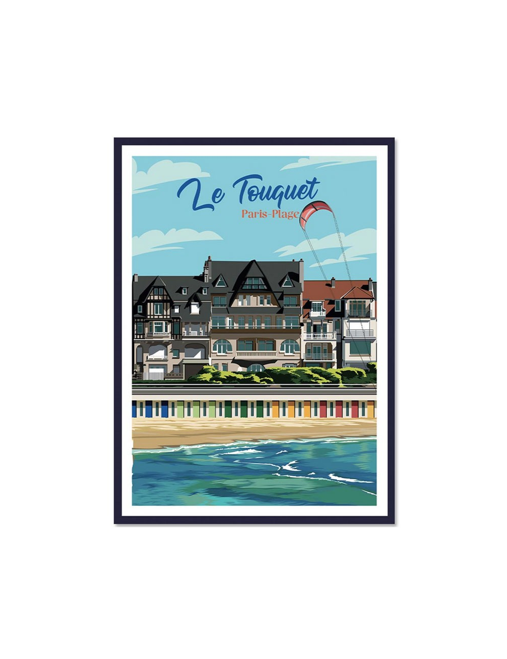 Affiche encadrée Le Touquet Paris-Plage vintage