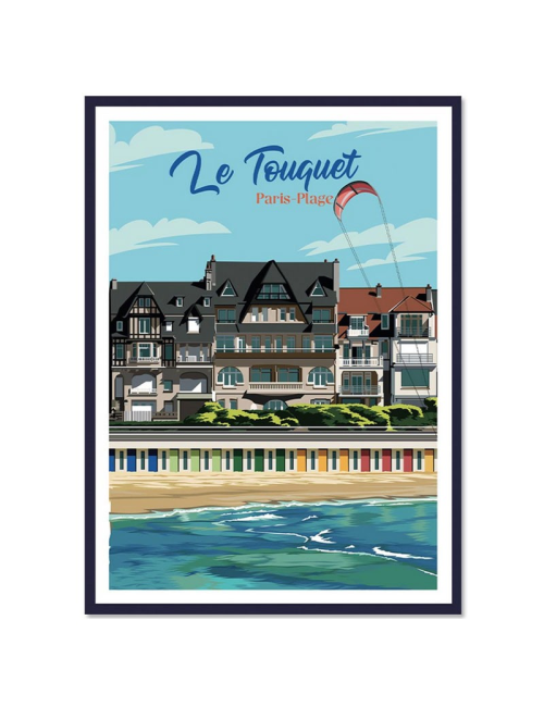 Affiche encadrée Le Touquet Paris-Plage vintage