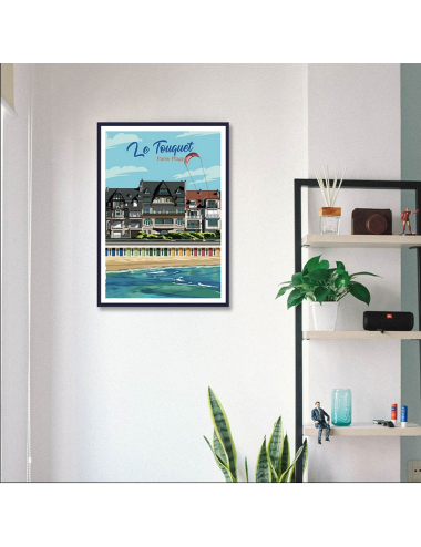 Affiche vintage Le Touquet – Poster déco encadré rétro