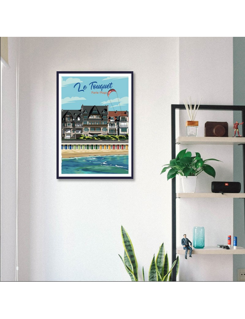 Affiche encadrée Le Touquet Paris-Plage vintage