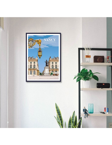 Affiche vintage Nancy Place Stanislas – encadrée déco murale
