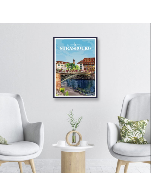 Affiche Strasbourg Petite France – Poster encadré décoratif