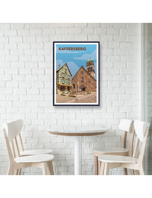 Affiche Kaysersberg Alsace – Poster encadré déco murale