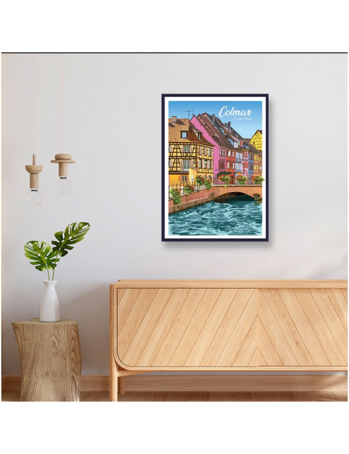 Affiche Colmar Alsace – Poster encadré Petite Venise