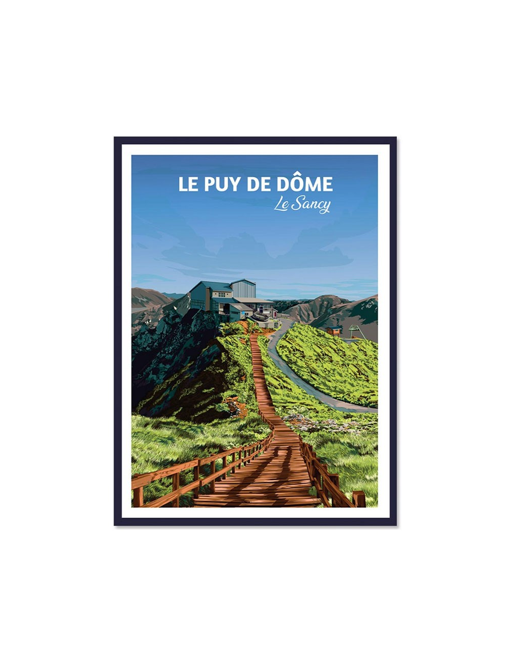Affiche rétro encadrée Puy de Dôme – Le Sancy