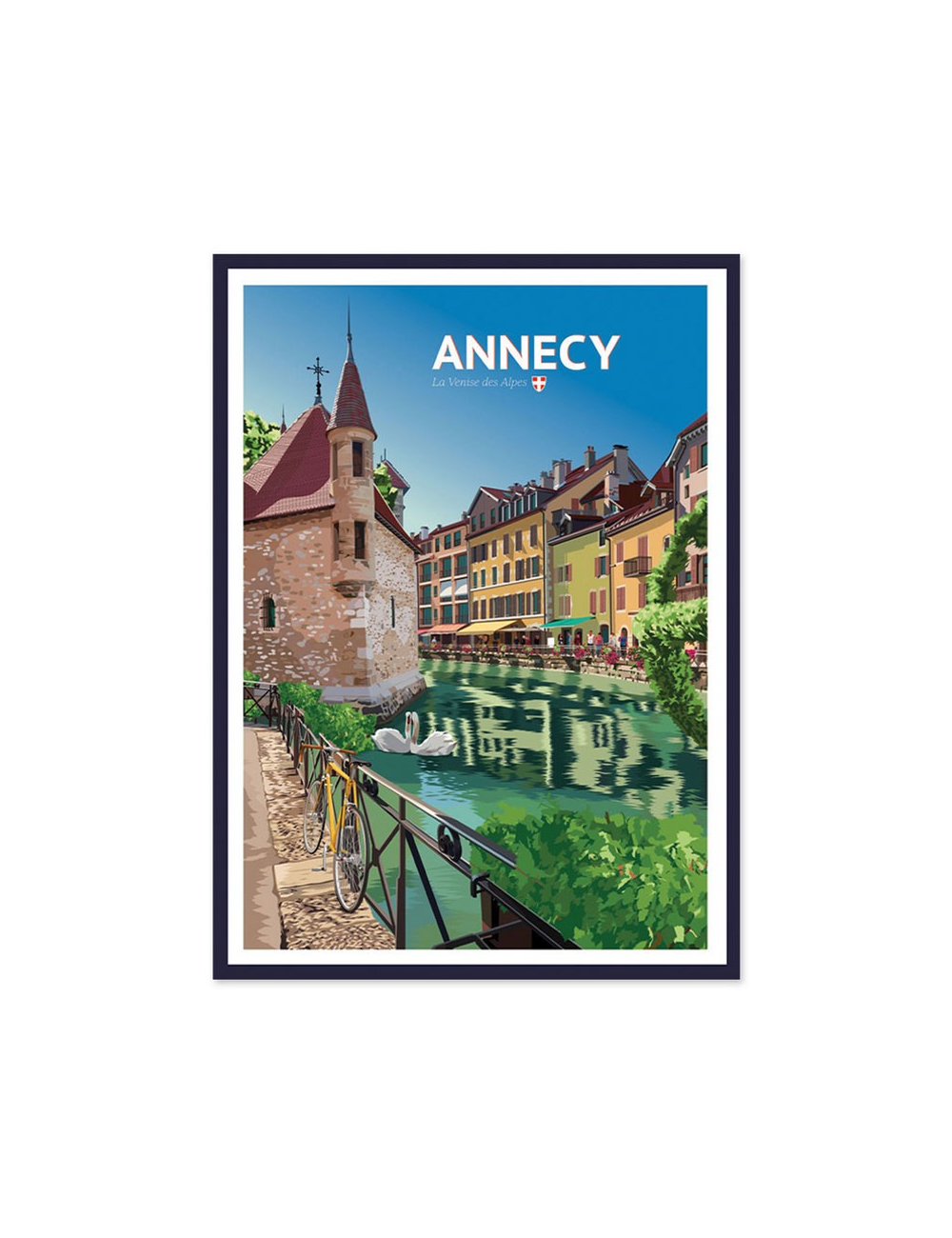 Affiche encadrée rétro Annecy – La Venise des Alpes