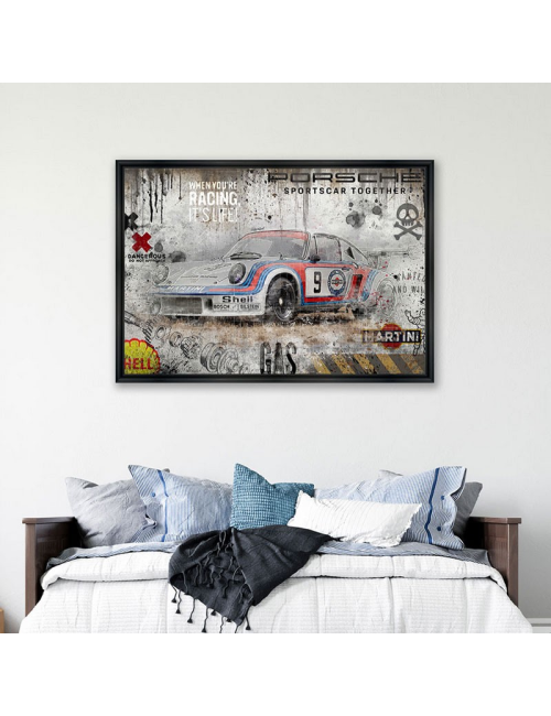 Tableau Porsche RSR Martini 80x120cm– Rubix