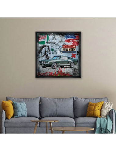 Tableau déco Shelby GT500 vintage –RUBIX- voiture légendaire américaine
