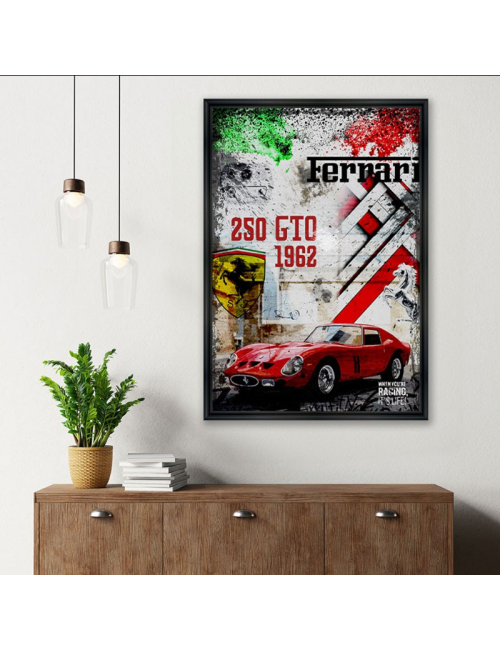 Tableau Ferrari 250 GTO 1962 rouge – RUBIX