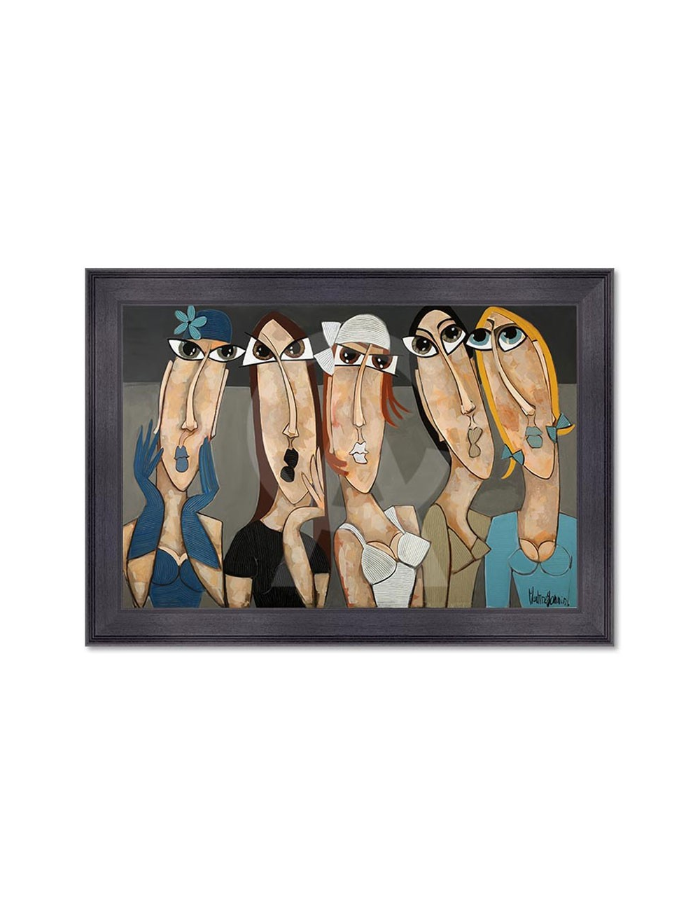 Élégantes en bleu – Tableau 80X120 Martine Gonnin