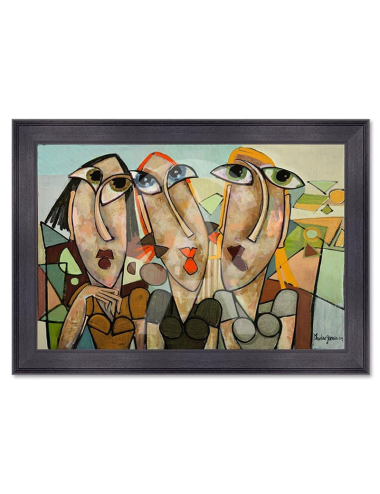 Les Nénettes - Tableau signé Martine Gonnin