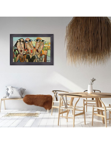 Les Nénettes - Tableau signé Martine Gonnin