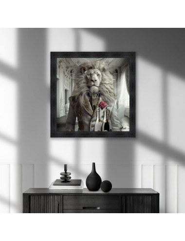 Tableau XXL Lion Luxury - Sylvain Binet déco murale élégante et chic