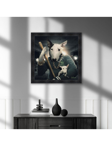 Tableau Bull Terrier - Sylvain Binet déco murale moderne et urbaine