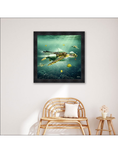 Tableau contemporain de SYLVAIN BINET " Tortue ", 3 dimensions