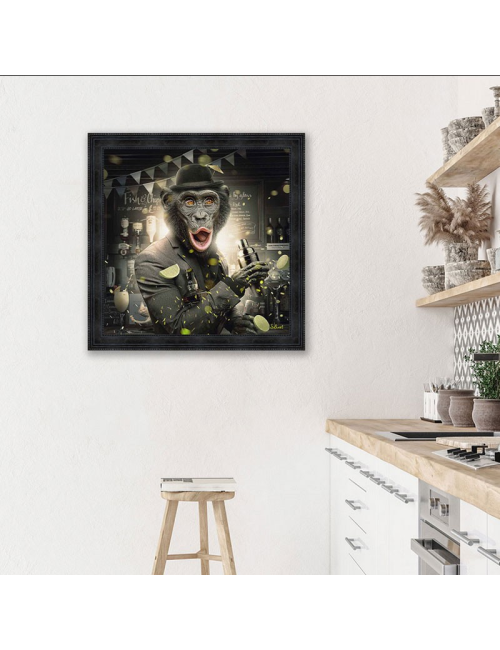 Singe bar,Tableau XXL de Sylvain BINET