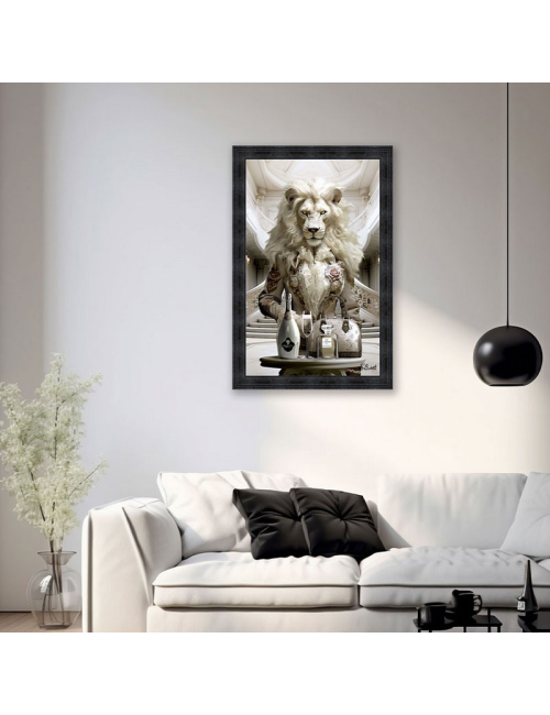 "Lionne Luxury", 50x70, tableau Sylvain Binet