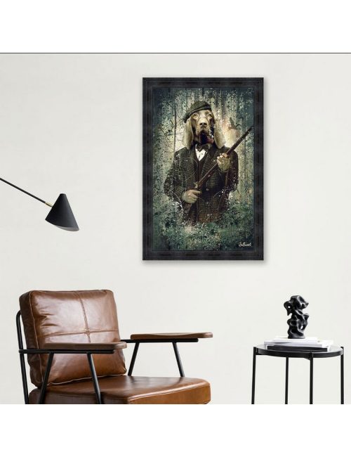 "Braque Allemand",50x70cm, tableau de Sylvain Binet