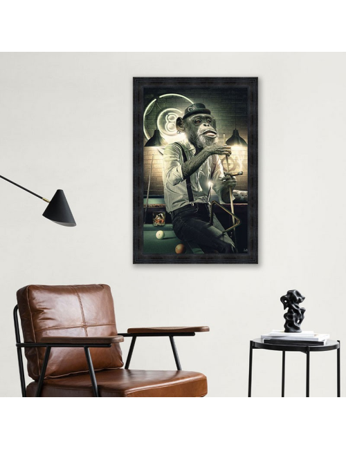 "Singe billard",50x70cm de Sylvain BINET