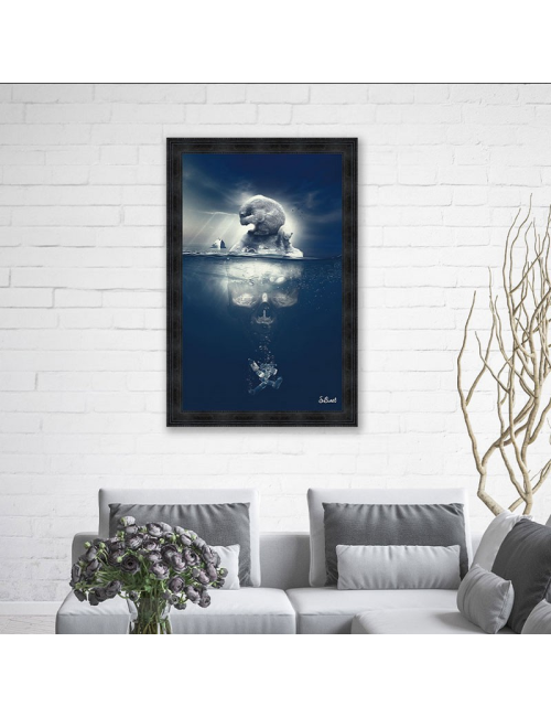 "Ours iceberg",80x120cm de Sylvain Binet