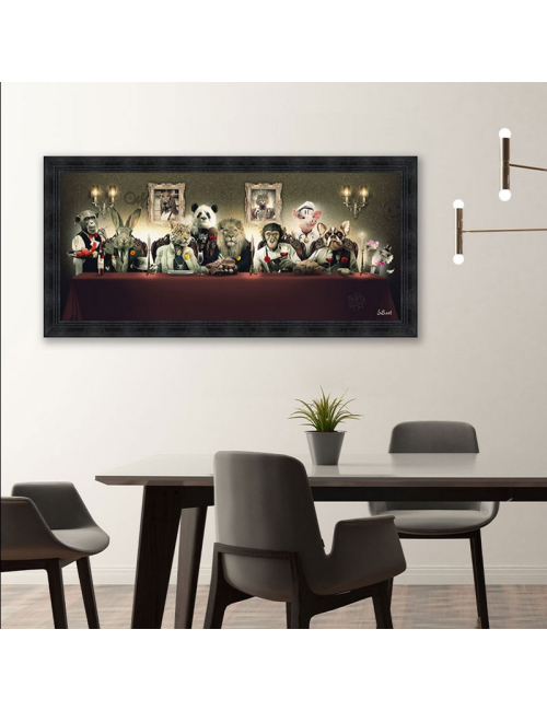 " Banquet ",40x90cm,Tableau design de Sylvain Binet
