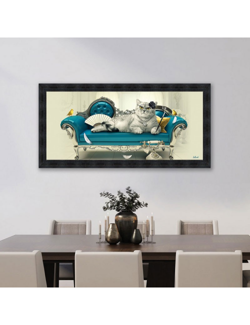 "Chat Sofa",40x90cm de Sylvain BINET