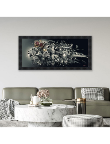 "Pano Afrique", Tableau contemporain 63x140cm de Sylvain Binet