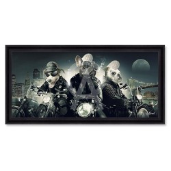 " Chiens motards", 40x90cm,...