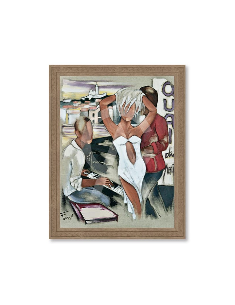 Tableau Quai du port – Pierre Farel – 60x80 cm