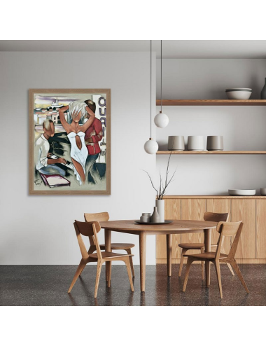 Tableau Pierre Farel Quai du port 90x120