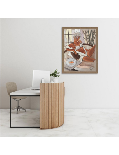 Tableau Pierre Farel "Le poisson rouge" – 60x80 cm