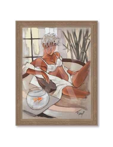 Tableau Pierre Farel Le poisson rouge 90x120