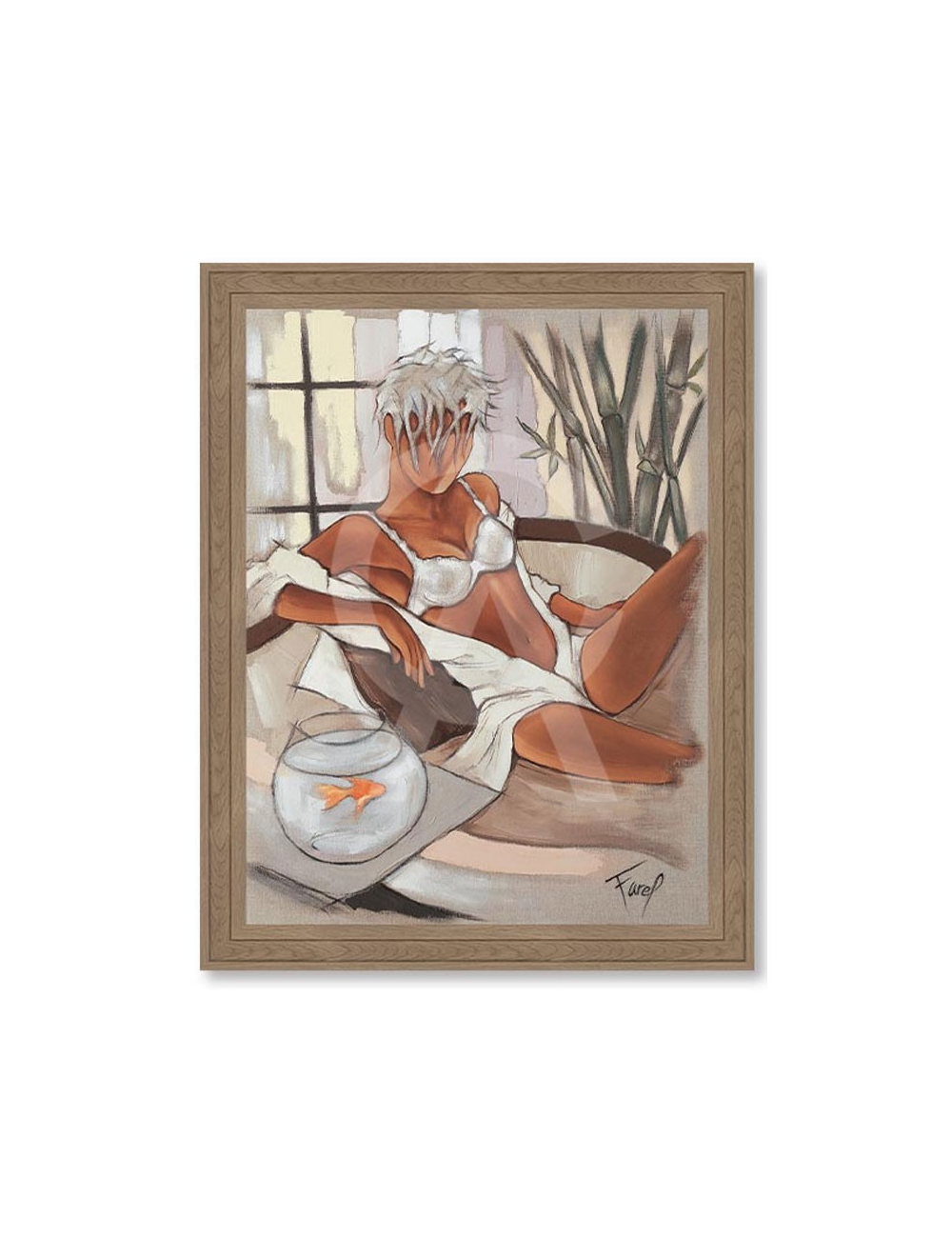 Tableau Pierre Farel Le poisson rouge 90x120