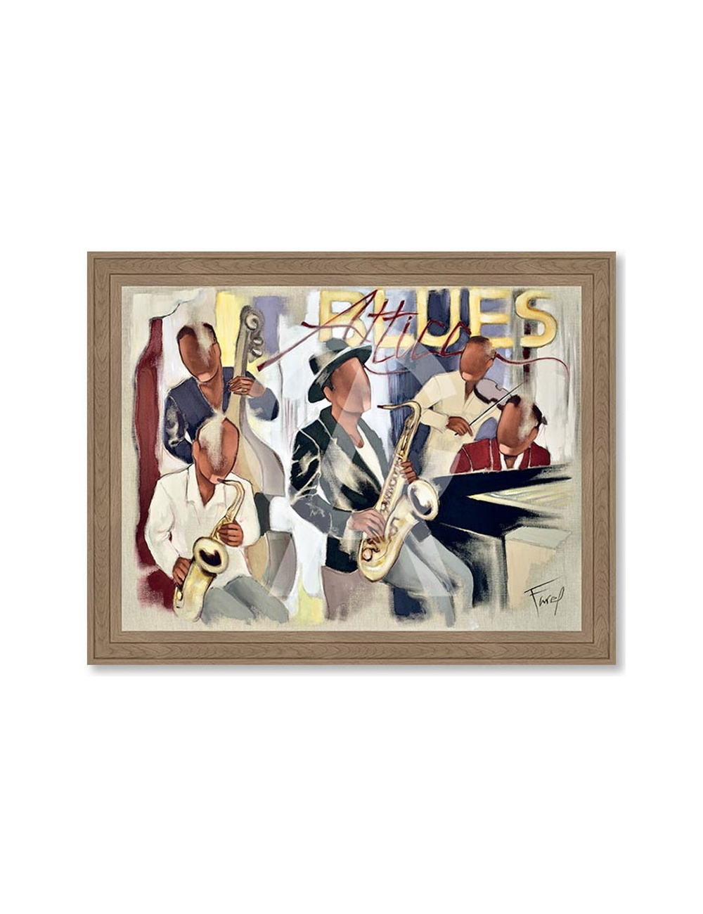 Reproduction encadrée Attica Blues – Tableau 90x120 de Pierre Farel