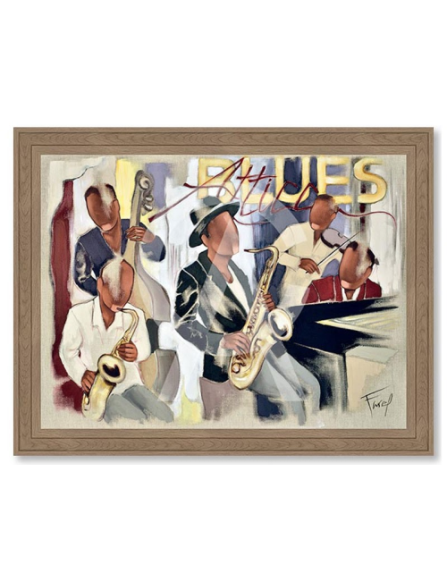 Reproduction encadrée Attica Blues – Tableau 90x120 de Pierre Farel