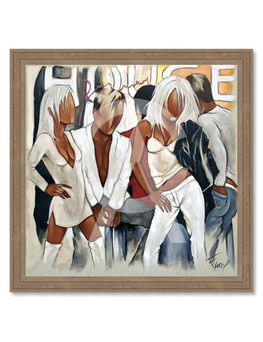 Tableau House Club 100x100 – Grand format de Pierre Farel