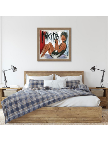Tableau Nikita 100x100 – Œuvre contemporaine de Pierre Farel