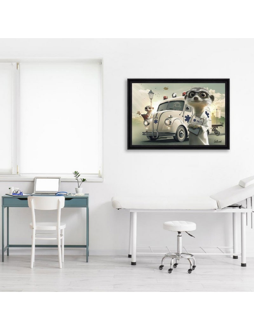 "Ambulanciers", 80x120cm, de Sylvain Binet