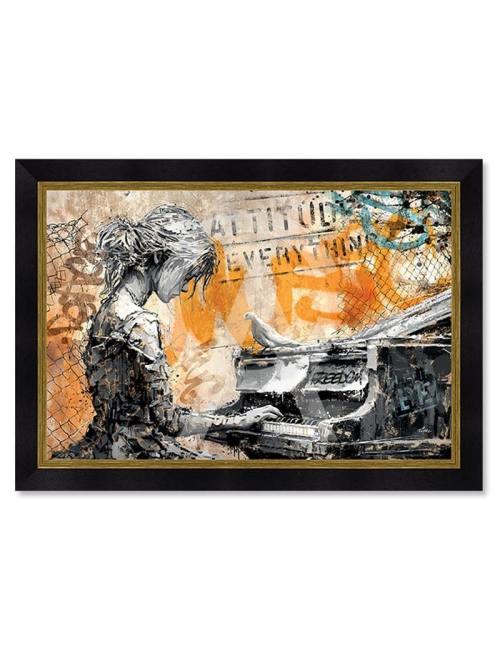 La fille au piano, Tableau de ROMARIC