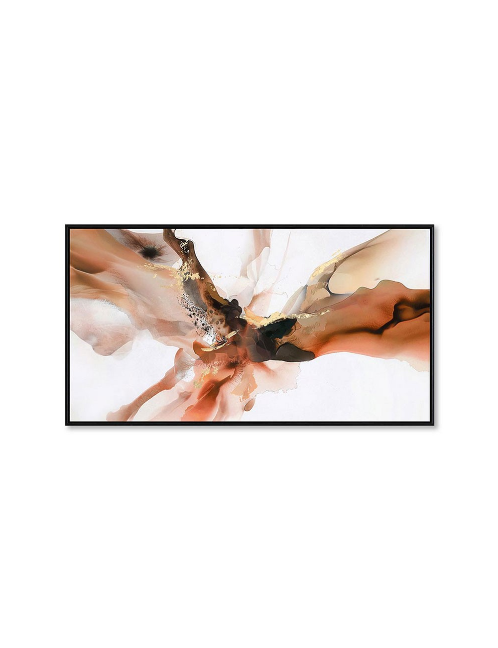 "Ondulations ocres", Tableau abstrait