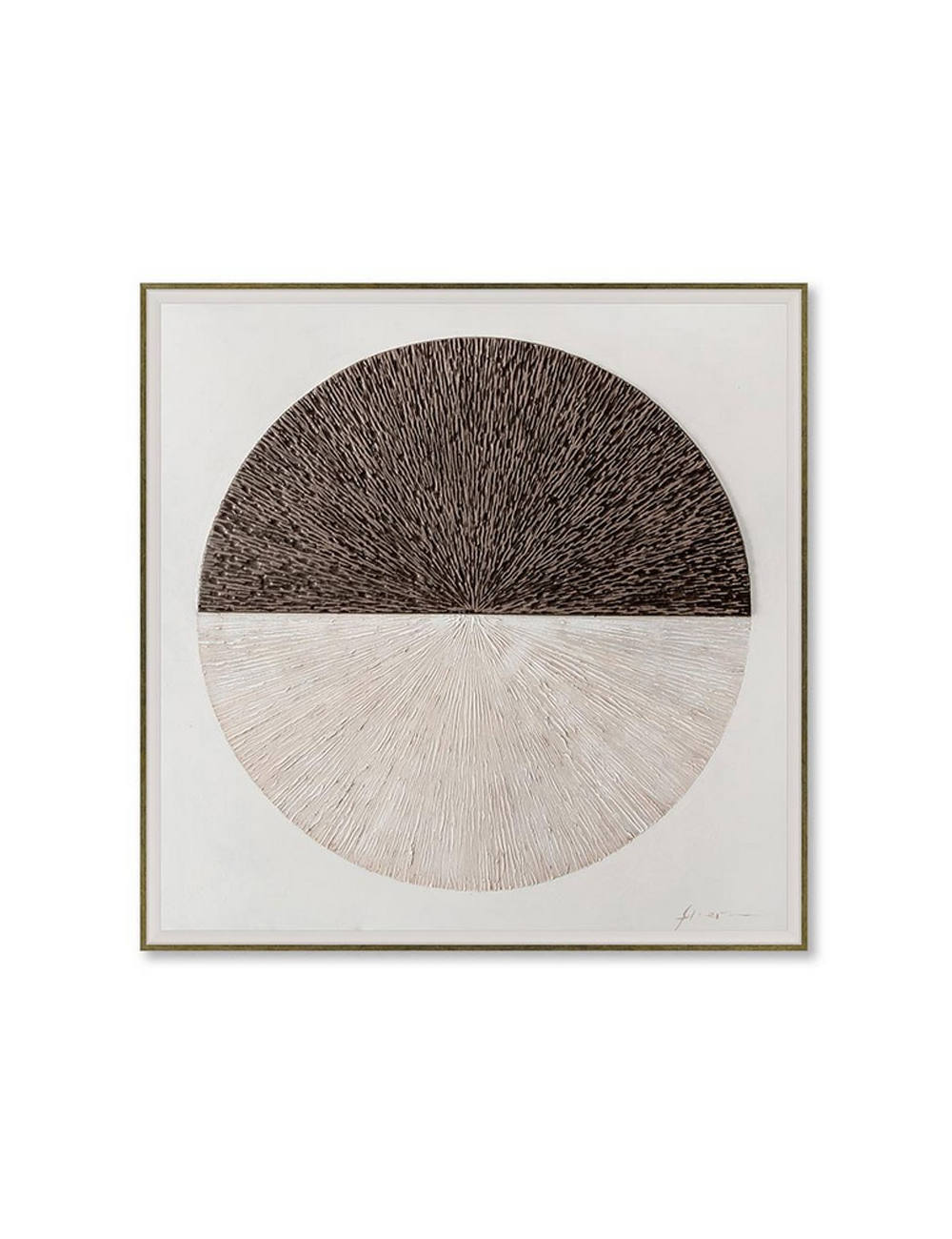 Tableau minimaliste texturé – toile 100x100 brun et beige