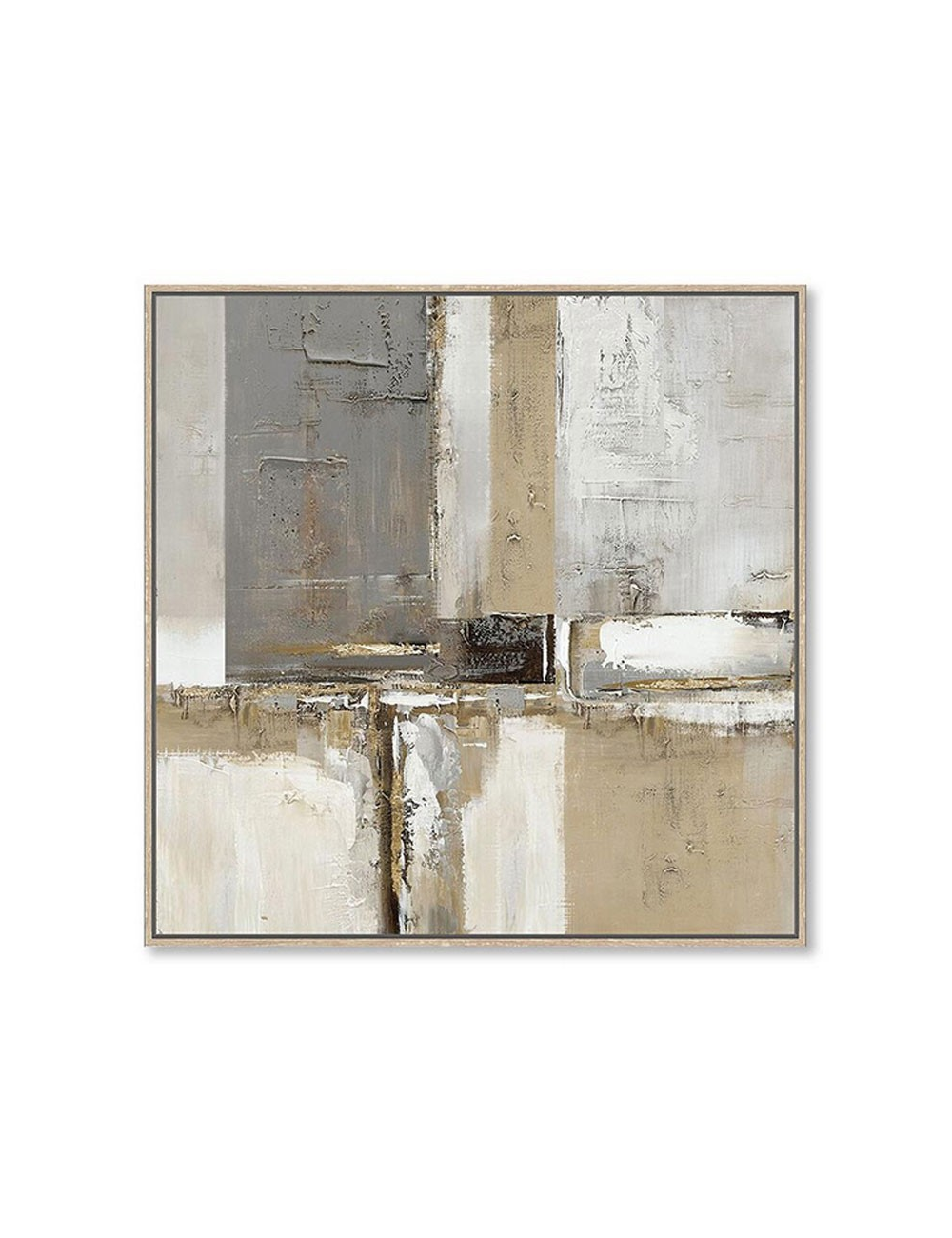Tableau abstrait en relief – toile 60x60 encadrée