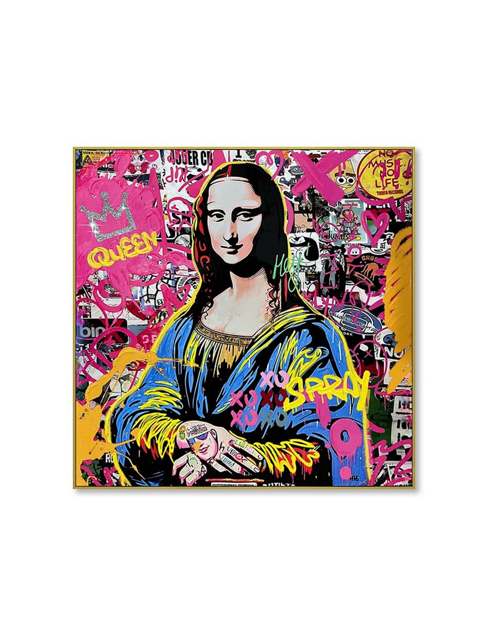 Tableau street art 80x80 – Joconde pop art
