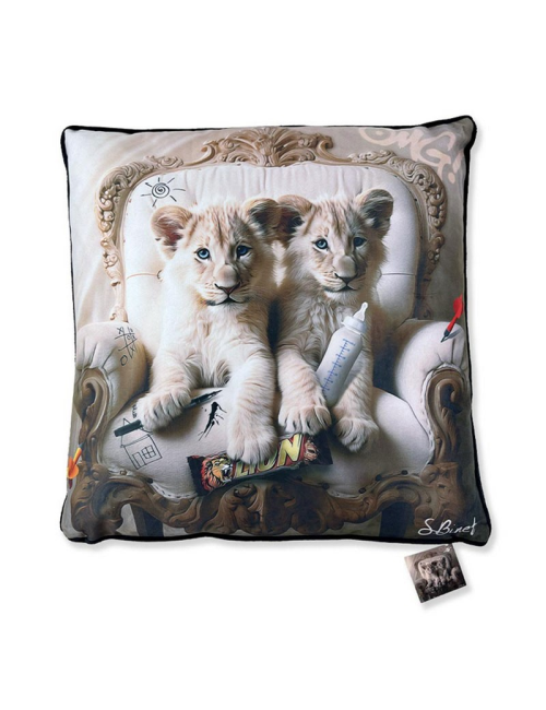"Lionceaux Luxury", Lot de 2 coussins, Binet