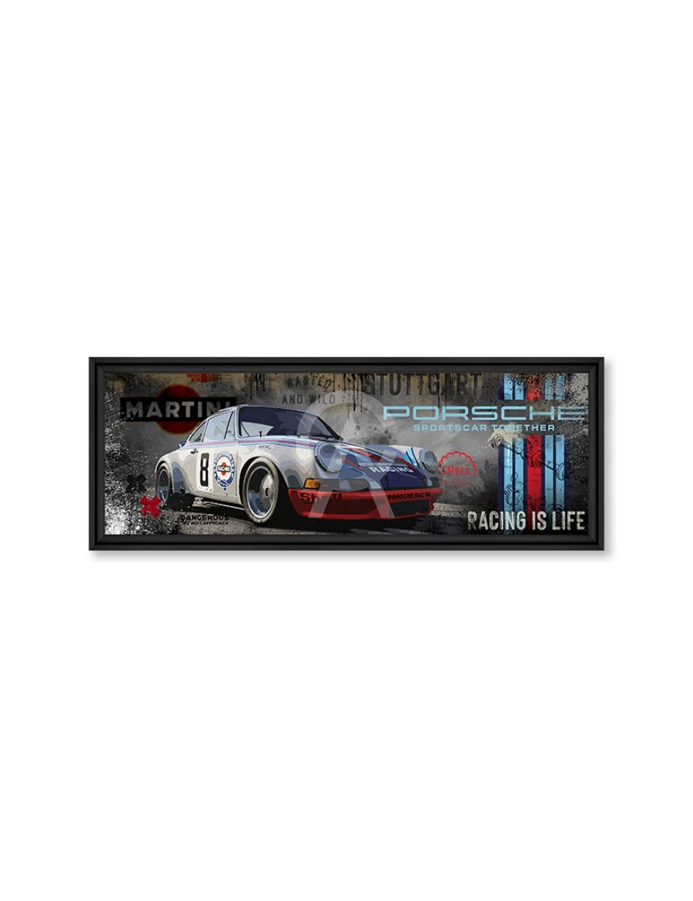 Tableau Porsche Martini – Rubix
