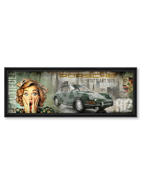 Tableau vintage Porsche 912 - 50x150 cm- Rubix