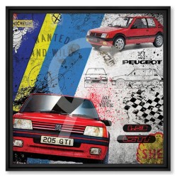 "Peugeot 205 GTI", Tableau contemporain par Rubix