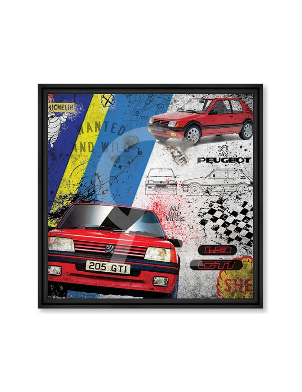 Tableau déco Peugeot 205 GTI - Rubix