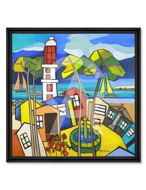 Tableau Le village de l'Herbe- Martine GONNIN