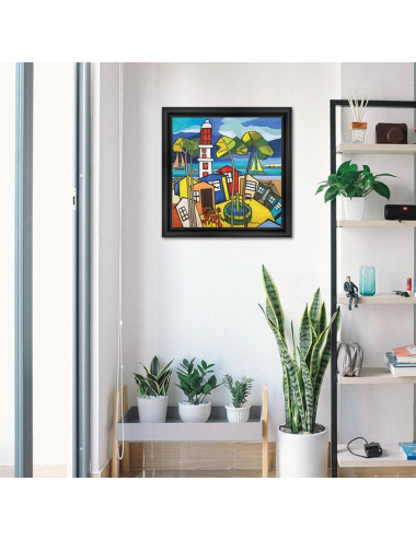 Le village de l'Herbe - Impression sur PVC d’une œuvre de Martine Gonnin